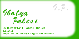 ibolya palcsi business card